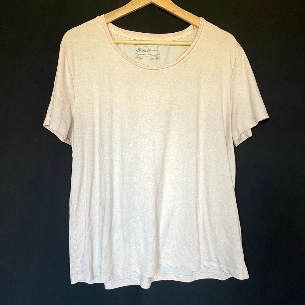 Eddie Bauer sleepwear pink short sleeved top women's size XL comfortable shirt